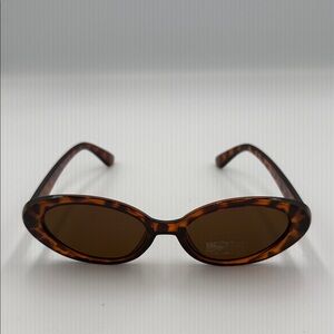 Tortoiseshell Oval Women’s Sunglasses - Brown Lenses